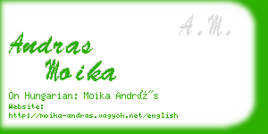 andras moika business card